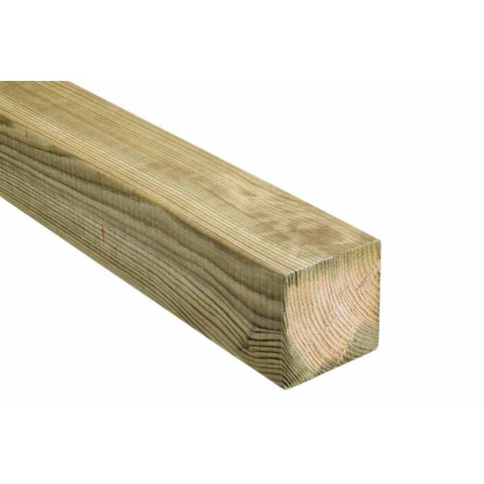 100 x 100mm x 2.7m UC4 Treated Planed Green Timber Post