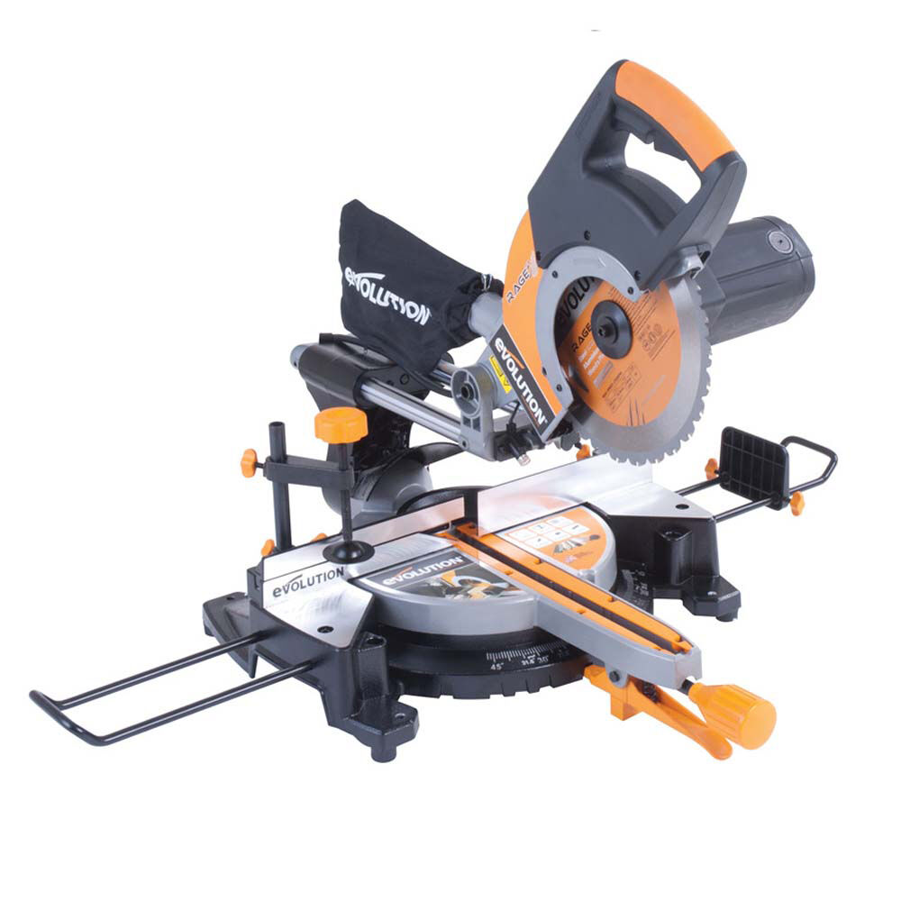 Evolution sliding mitre saw outlet 255mm