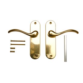 Zurich Lever Latch Plate Polished Brass