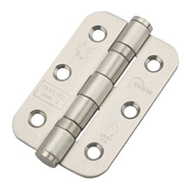 100mm Radius Fire Door Hinge Polished Chrome Grade 13