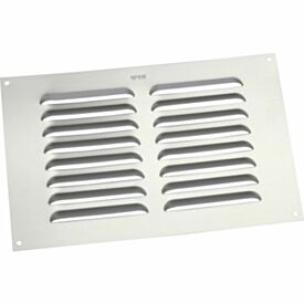 Metal Louvred 9 x 6 Satin Anodised Aluminium Vent