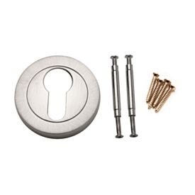 Euro Escutcheon Satin Chrome