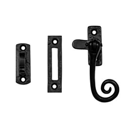 Black Furniture Casement Fastener Hook & Mortice Plates