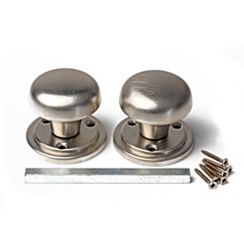 Mortice Knob Set Satin Nickel