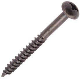 Black Round Head Woodscrew 6 x 3/4 (25 Pack)