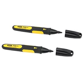 Stanley 047314 Fat Max XL Black Chisel Tip Markers (2 Pack)