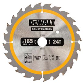 DeWalt DT1949 165mm 24 Tooth Circular Saw Blade