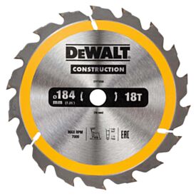 DeWalt DT1938 184mm 18 Tooth Circular Saw Blade