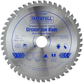 Faithfull FAIZ21648Z 216mm 48 Tooth TCT Circular Saw Blade