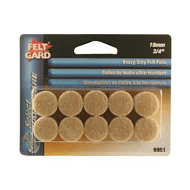 19mm Flooring Felt Gard Round Pads (20 Pack)