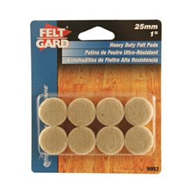 25mm Flooring Felt Gard Round Pads (16 Pack)