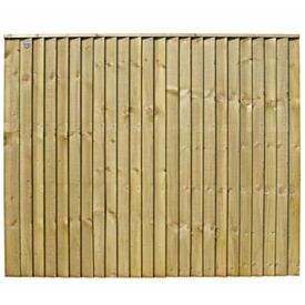 Green Closeboard Feather Edge Fence Panel 1830 x 1500mm