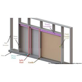 Hideaway H36 56kg Pocket Door Kit 2032 x 915mm